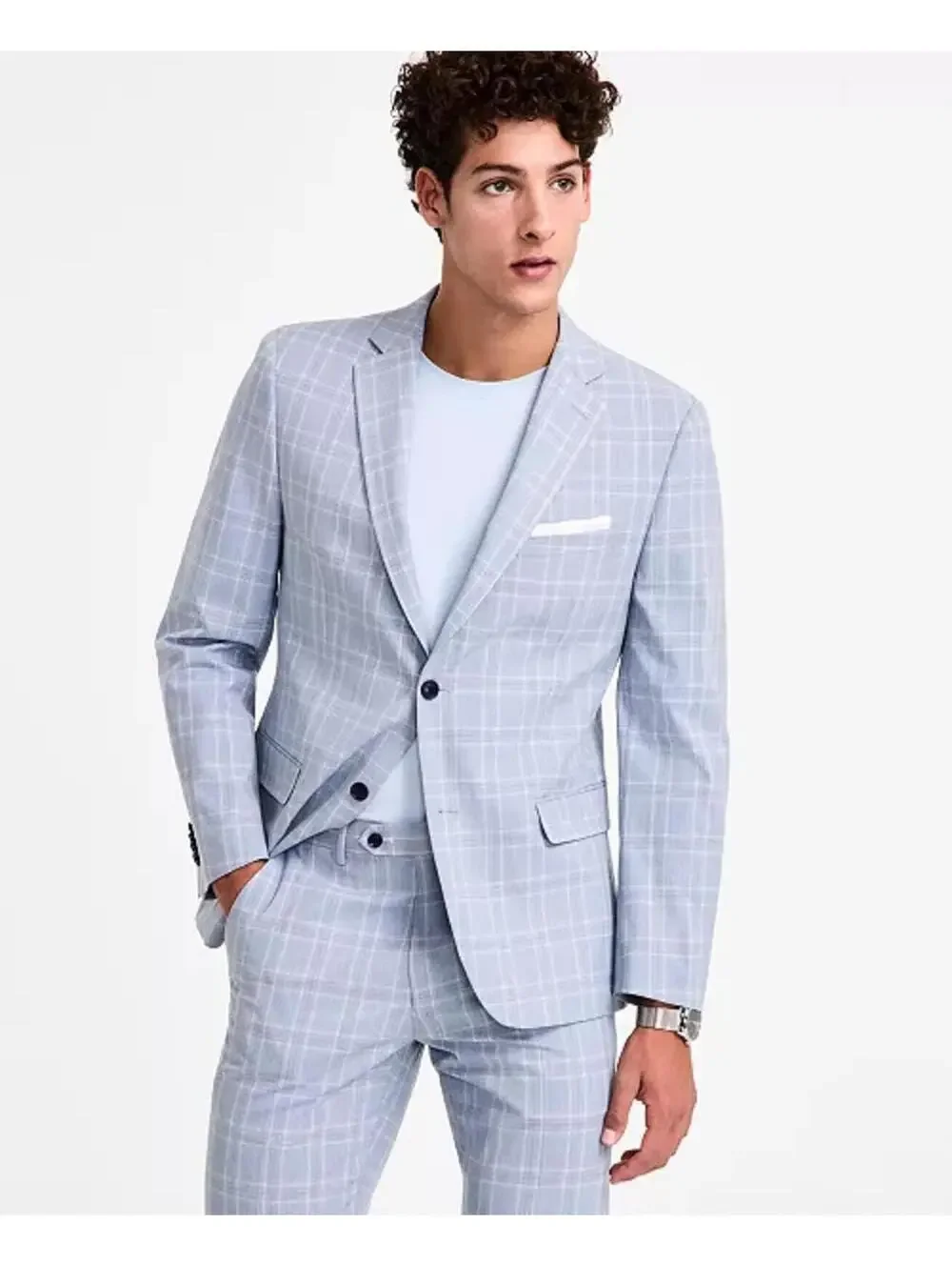 Alfani Men's Slim-Fit Plaid Suit Jacket